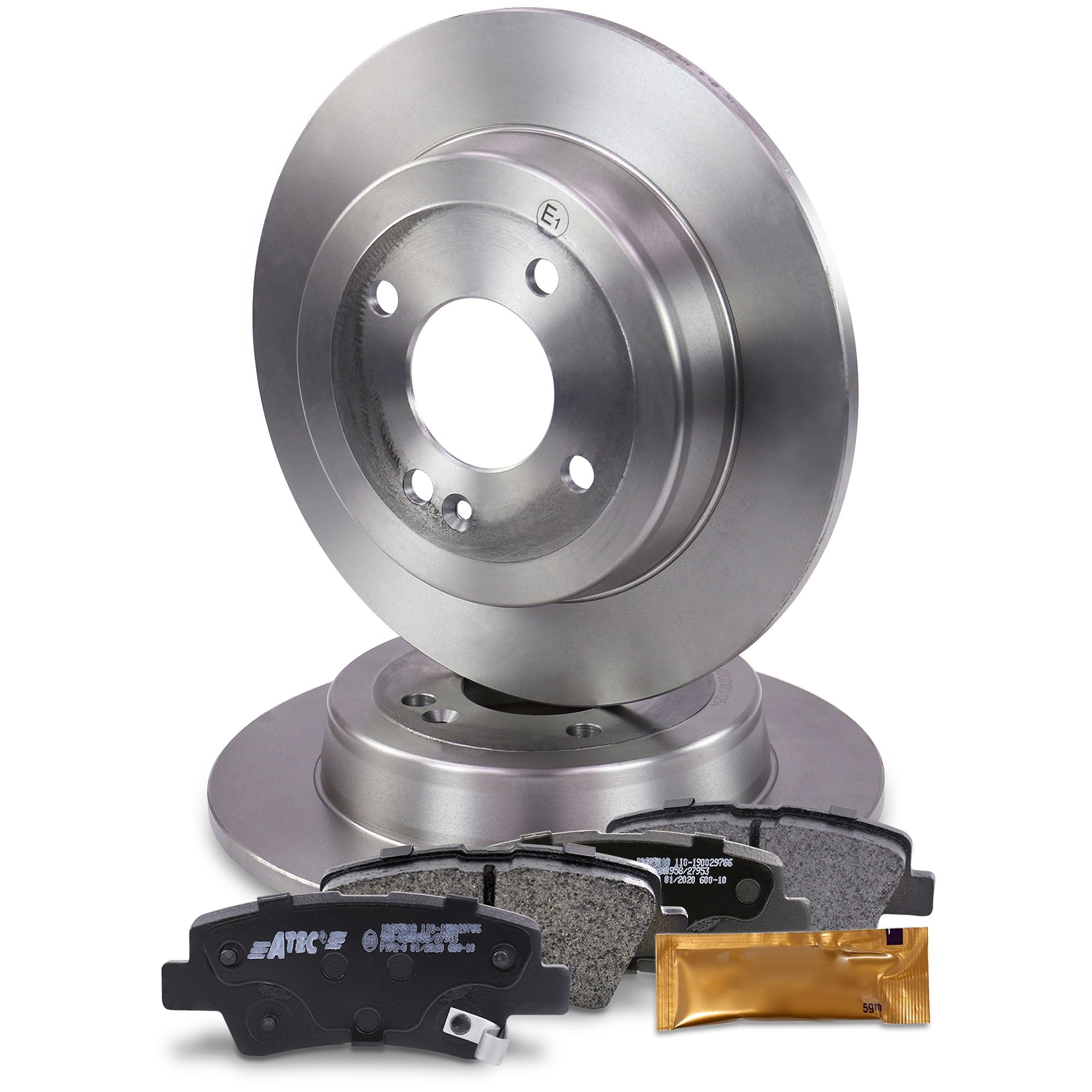 BESTPRICE BESTPRICE Kit freni asse posteriore incl. dischi freno Ø 262 mm pieni + pastiglie freno posteriori Compatibile con HYUNDAI ACCENT, i20 (IB, GB), SOLARIS (HCR), KIA RIO, STONIC (YB)