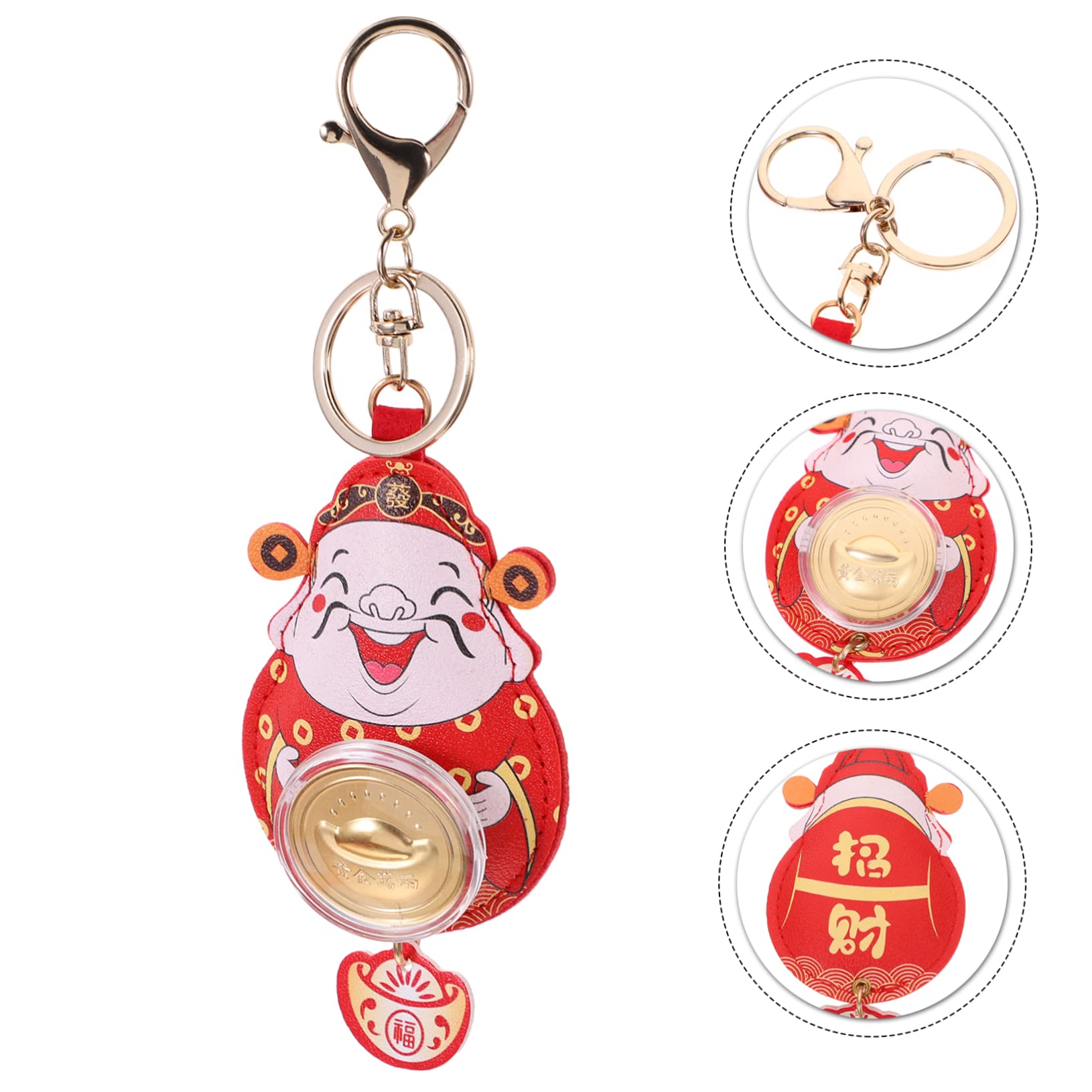 5stücke Lovely God of Wealth Schlüsselanhänger Kreativer Als Taschenanhänger Robust Und Perfektes Für Glück Und
