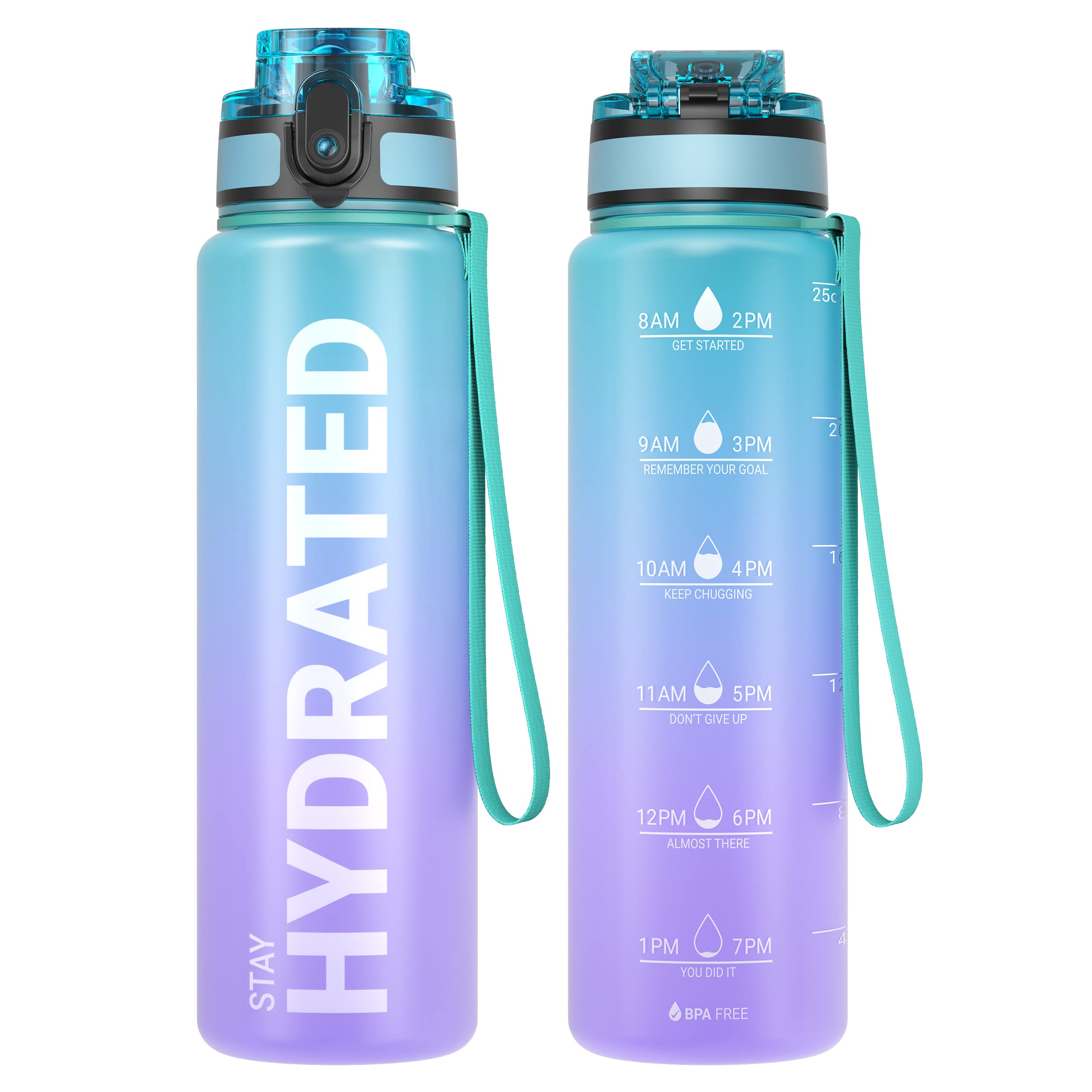 Sahara Sailor Water Bottle, 500ML/750ML/1000ML Motivational Water Bottle