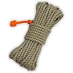 Titan Survival Patented Paracord 550-25ft, 100ft, 500ft & Color Options - 620LB Strength Survival Paracord Military Spec with 3 Strands - Heavy Duty Hank Cord for Camping & Outdoors with Firestarter