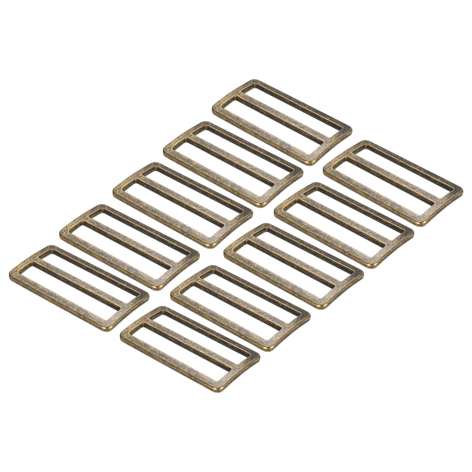 PATIKIL 1.5 Inch Tri-Glide Slide Buttons, 10 Pack Adjustable Buckle Webbing Strap Fastener for Backpack Bag Belt Bronze