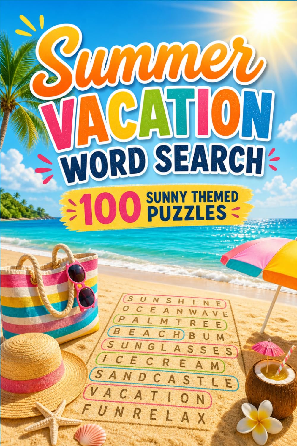 Summer Vacation Word Search: 100 Sunny Themed Puzzles