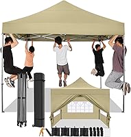 Vista 28 de COBIZI - Carpa emergente plegable de 10x20 pies con 6 paredes laterales, carpa resistente UPF 50+ para todas las estaciones, resistente al viento