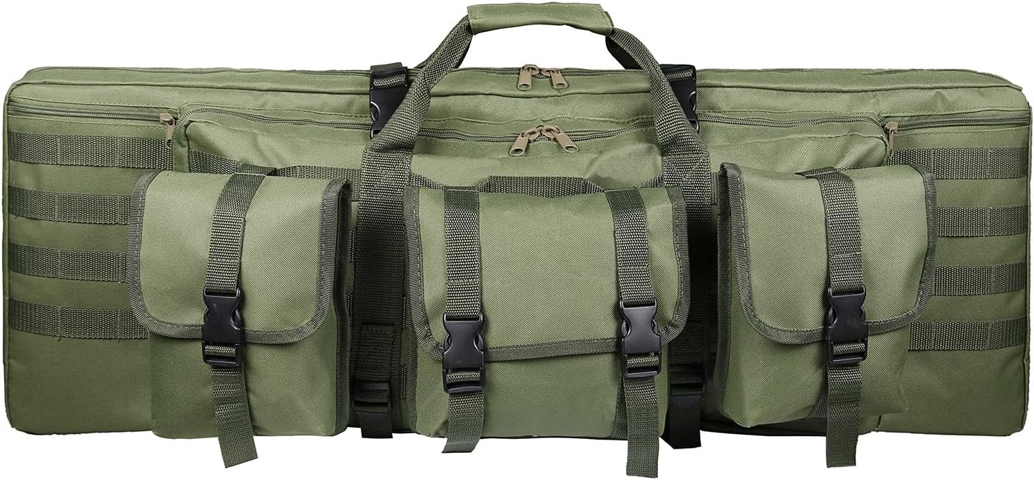 Amarine Made Dual Rifle Bag Double Carbine Gun Case Backpack Tan