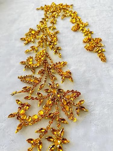 Vista 110 de PLune Diamantes de imitación acrílicos brillantes hechos a mano en apliques de encaje, cuentas de costura, parches para accesorios para vestido