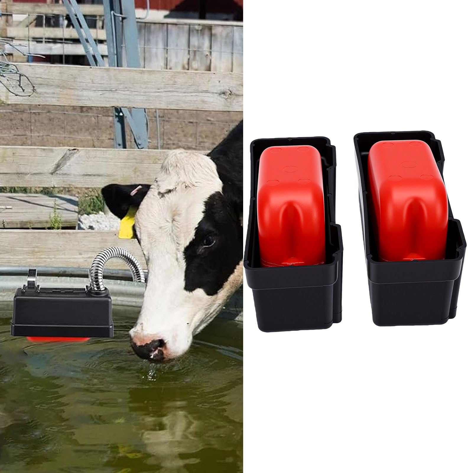 Controlador de Nivel de Agua con Interruptor de Flotador, 2 Juegos de Válvula Flotante para Ganado, Caudal de 245 GPH a 20-50 PSI, Control Automático de Nivel de Agua