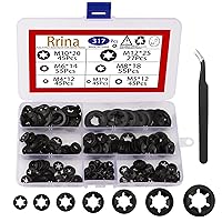 Vista 1 de Juego surtido de arandelas Starlock de dientes internos, 317 piezas, 7 tamaños, clips de velocidad, arandelas de bloqueo