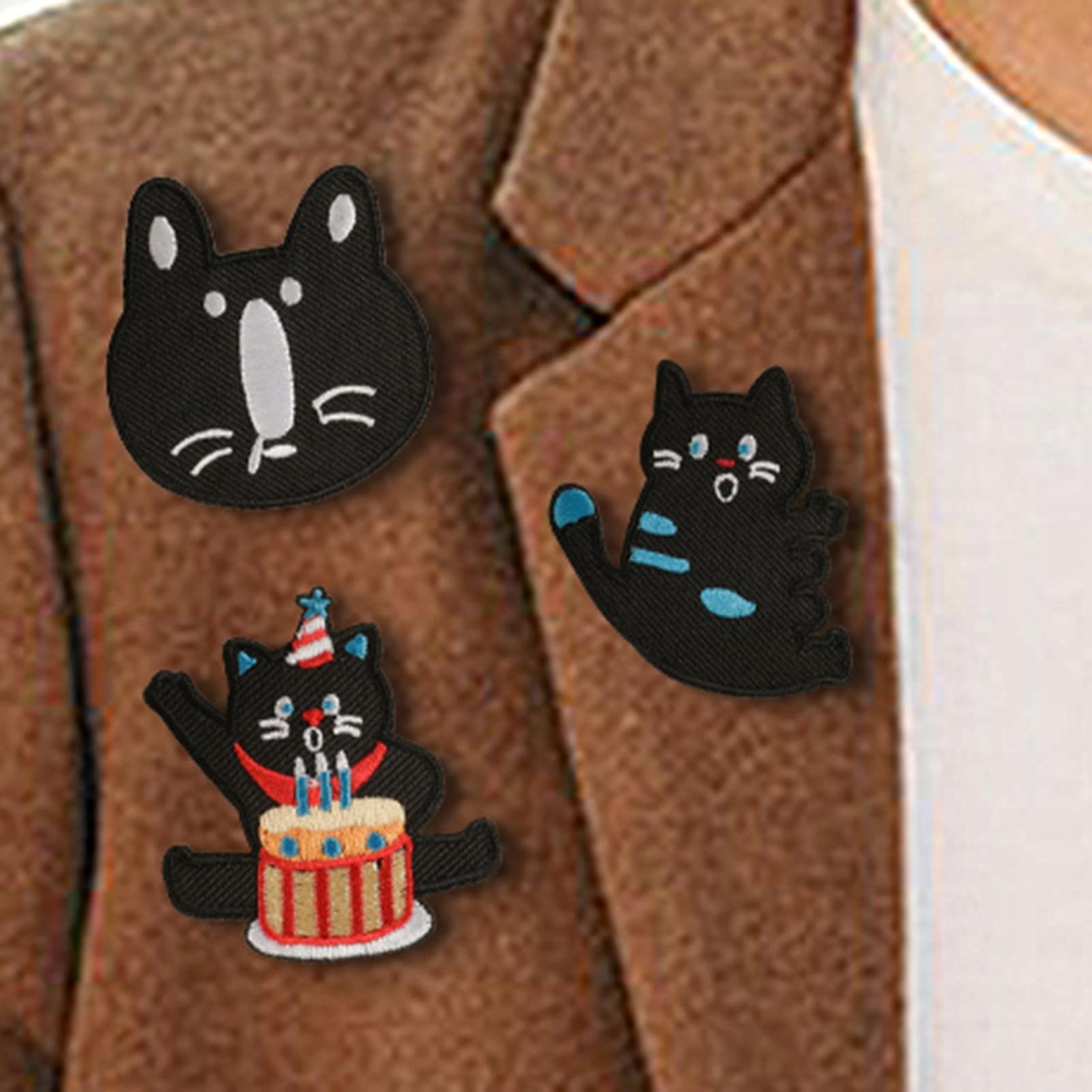 18 Toppe Termoadesive A Forma Di Gatto - Per Decorare Vestiti E Accessori - Foto 11