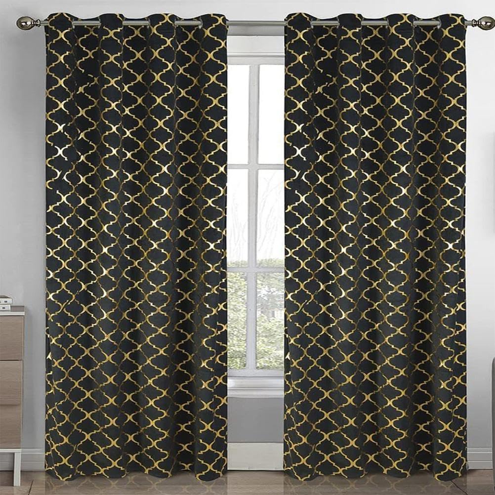 Rideaux occultants en velours isolants phoniques lot de 4 pièces
