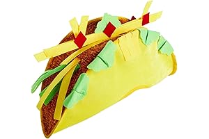 Juvale Plush Fiesta Taco Hat- Cinco de Mayo Hats for Adults