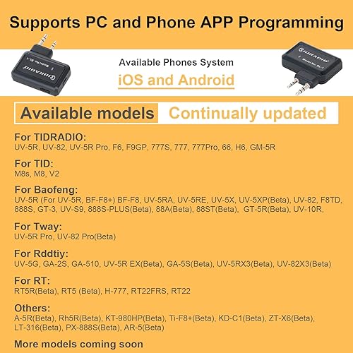 Miniatura 9 de TID Radios Radios RADIO TD-M8s Walkie Talkies para adultos de largo alcance, radio bidireccional recargable con auriculares, cargador multibanda de