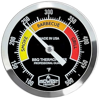Midwest Hearth Midwest Hearth Professional Thermometer for BBQ Offset, Cabinet, Barrel Smokers, Pits, and Cookers 3