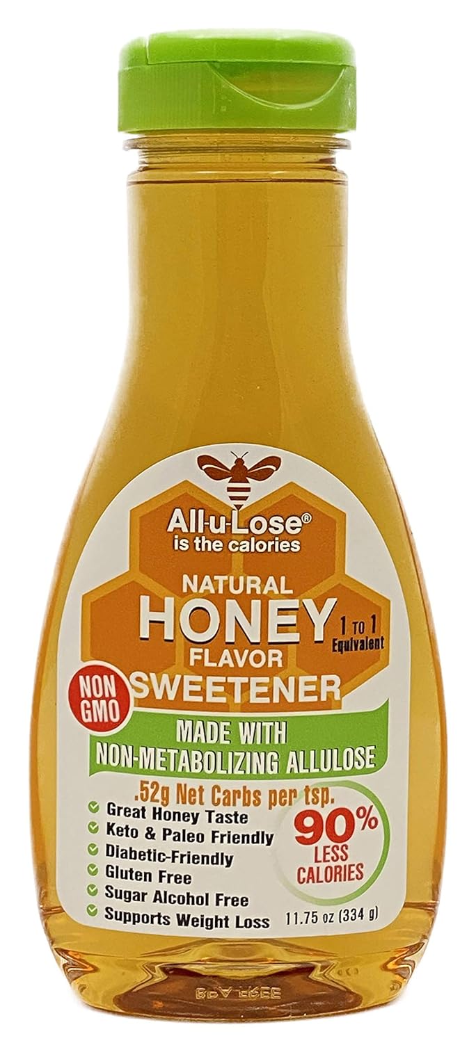 Allulose Natural Honey Flavored NonGMO Allulose Syrup, 11.75oz
