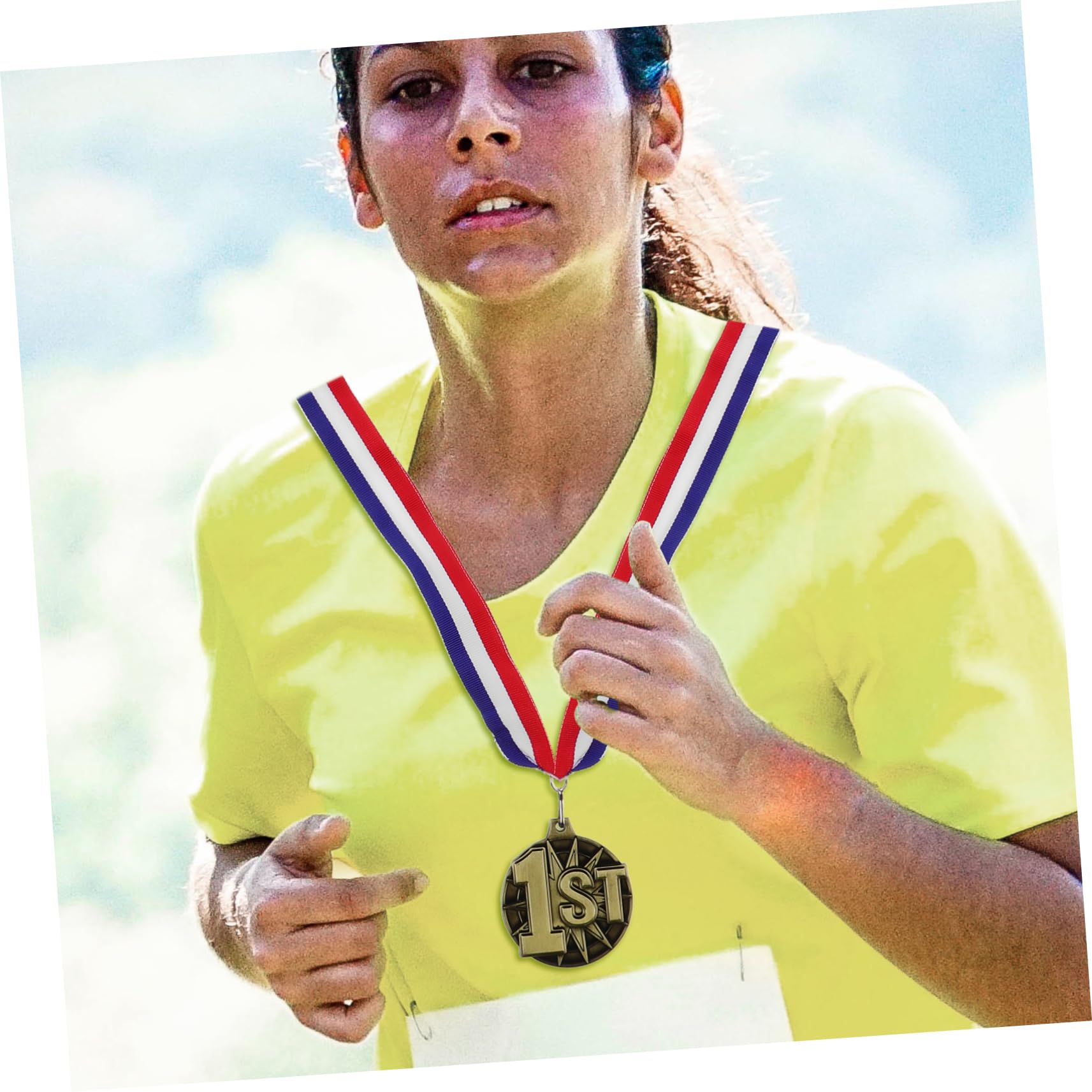 Mipcase 15piezas Medallas Colgantes para Competencias Deportivas De Medallas De Honor Cinta Reconocimiento para Estudiantes y Fiestas Deportivas
