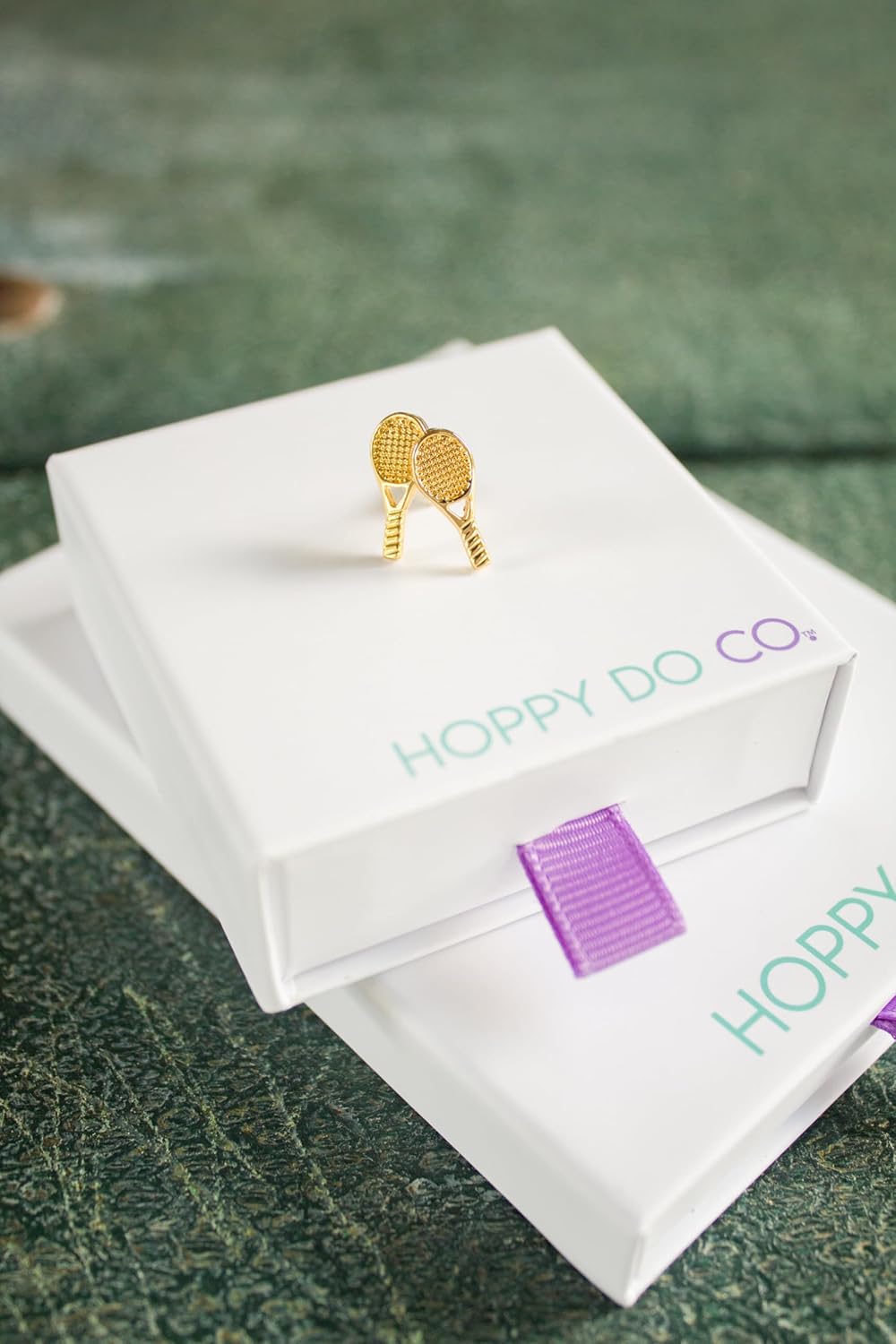 Tennis Racket Earrings 18k Gold | Tennis Jewelry Gift for Women Players, Moms & Fans - Image 4