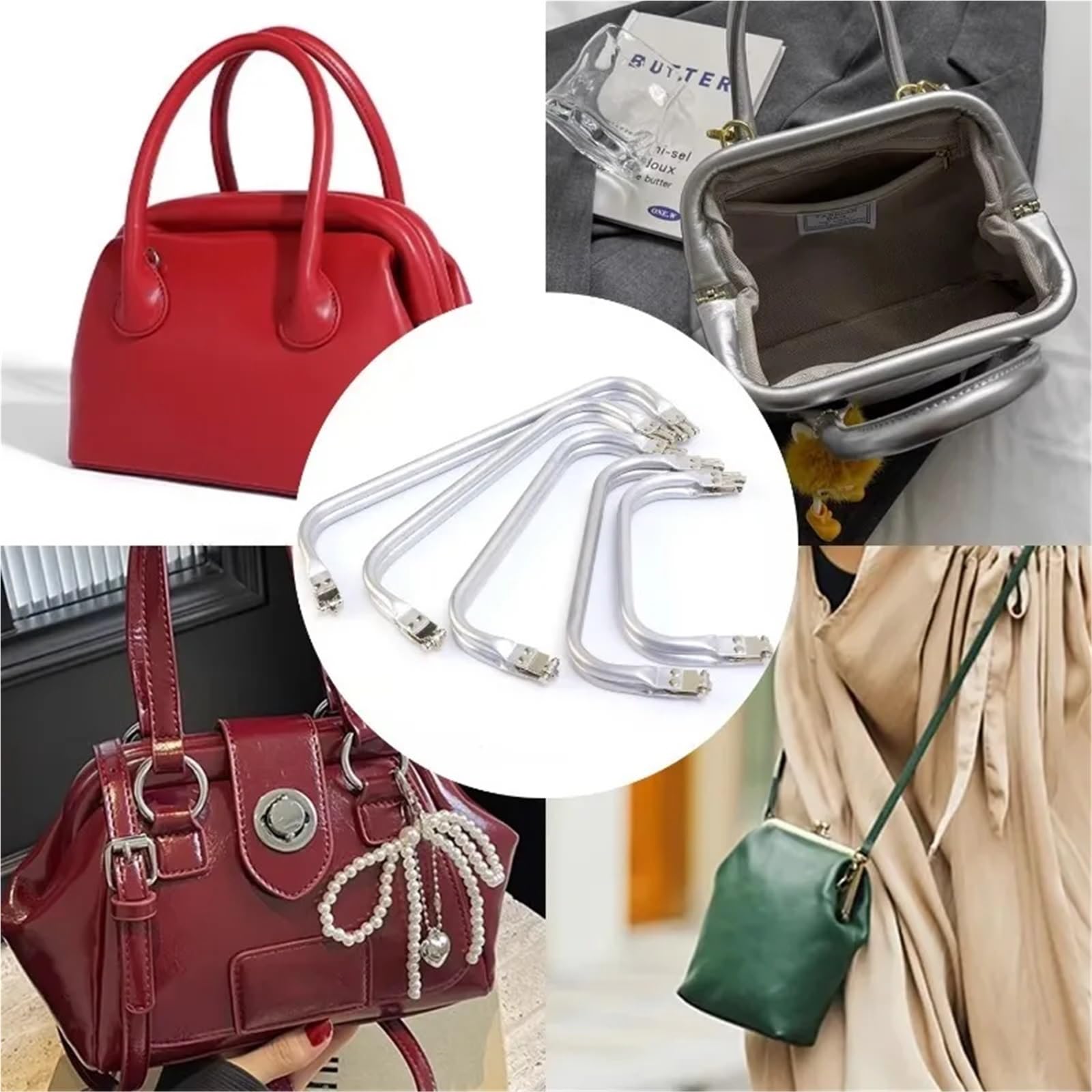 Poignées De Cadre De Sac à Main Fermoir En Métal 16-30cm, Cadre De