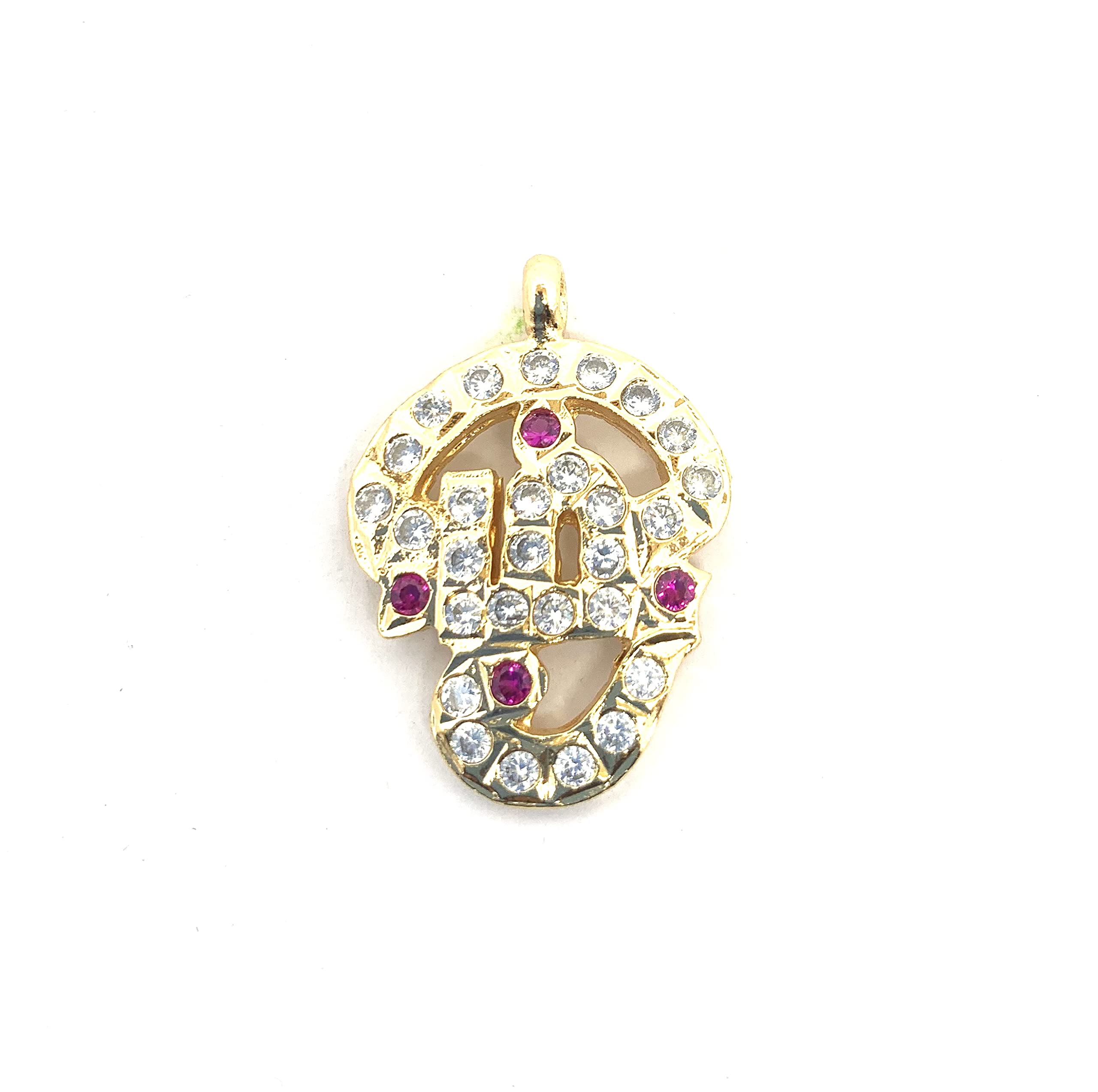 South Indian Lord Murugan Subrahmanya Tamil Om Impon/Panchaloha/Five Metals Locket/Dollar/Pendant with AD Stones For Women, Men, Girls and Boys (P121) (P121)-image-41