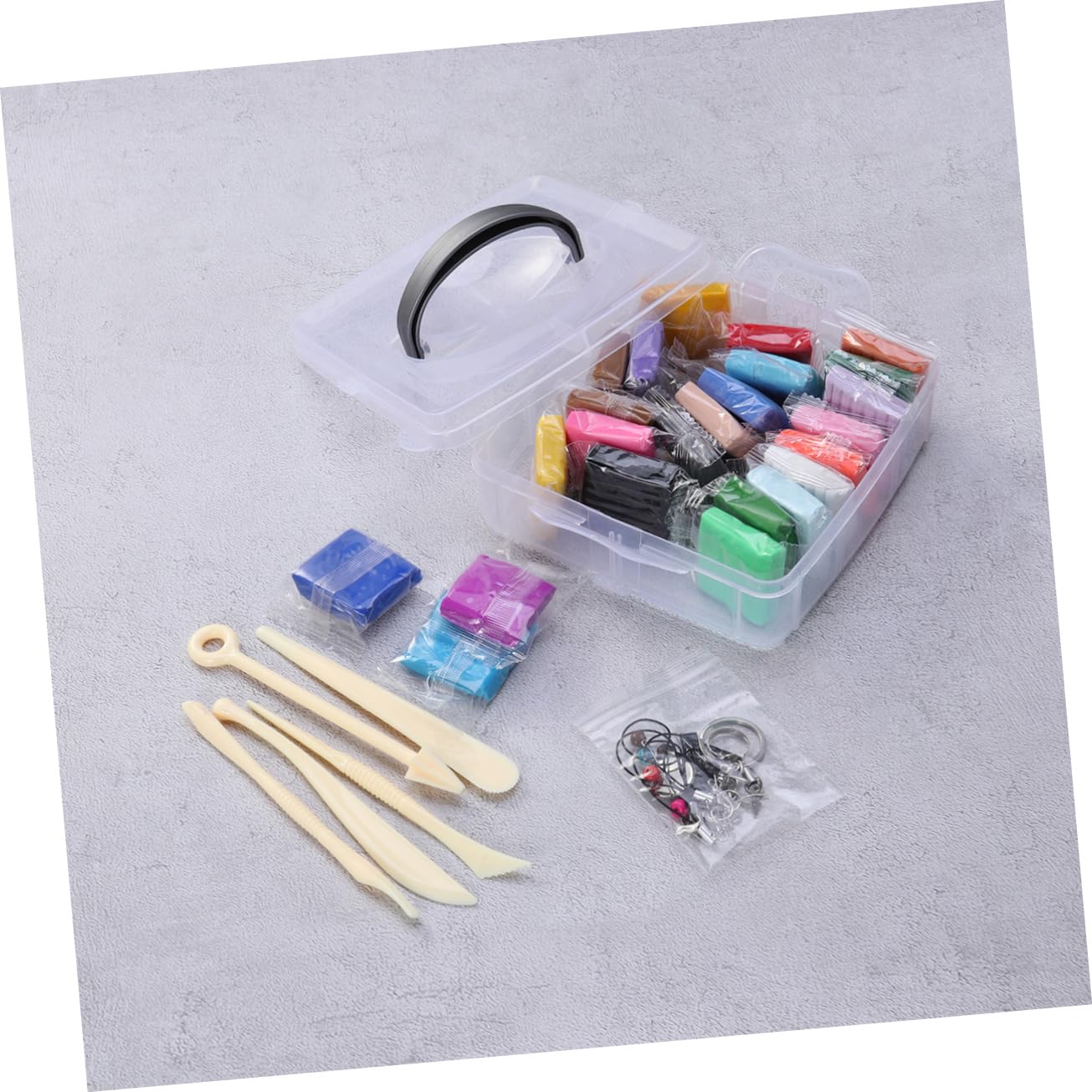 Kit Argilla da Modellare 24 Colori in Pvc per Bambini | 24 Tonalità, Morbida e Non Appiccicosa, Accessori Inclusi per Creare Forme Creative