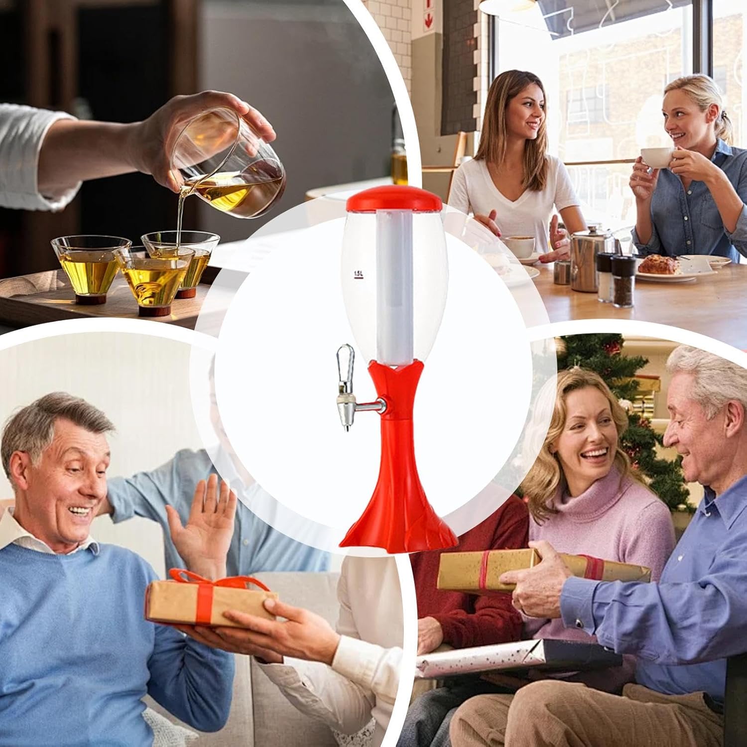 飲料ドリンクディスペンサー、飲料タワーディスペンサー - ビバレッジタワーディスペンサーアイスチューブとタップ付きドリンクビバレッジ