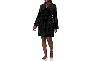Women's Mid-Length Cozy Plush Fleece Robe