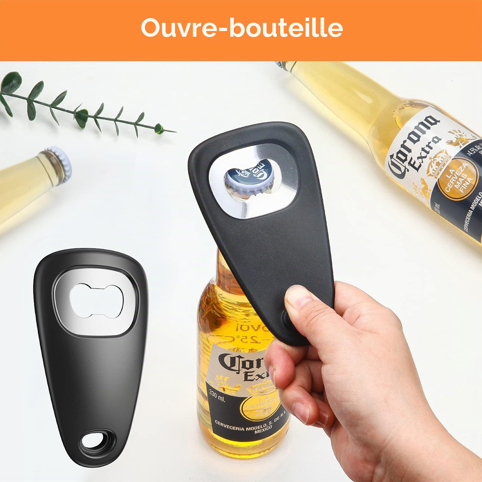 Pisol Kitchen Ensemble de gadgets uniques 6 pièces, gain de place, râpe à fromage, ouvre-bouteille, éplucheur de fruits et légumes, coupe-pizza, broyeur d'ail et de gingembre, décapant d'herbes