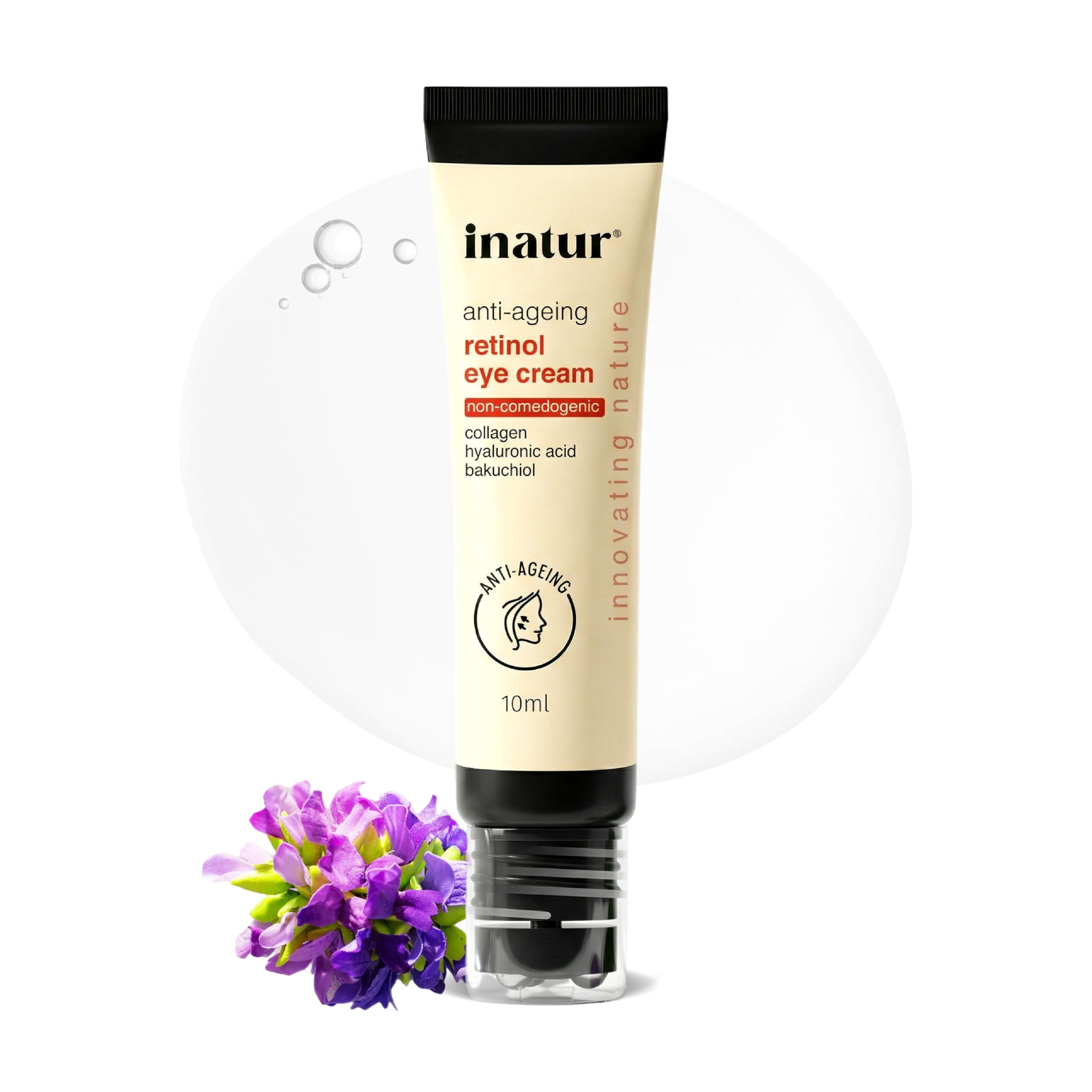 inatur Retinol Under Eye Cream 10ml – Anti-Aging Cream for Dark Circles & Wrinkles, for Brightening & Firming | Enriched with Bakuchiol & Collagen | Hydrating Under Eye Care for Men & Women-image-22