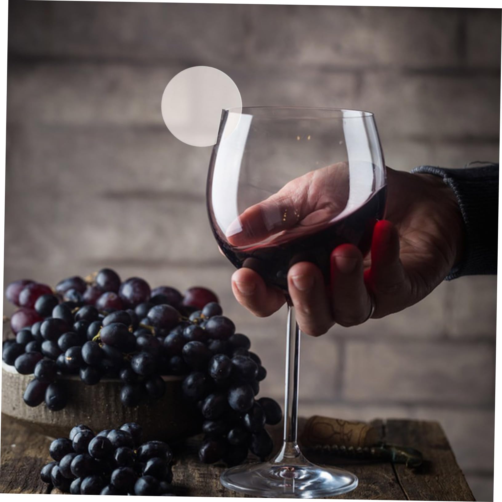 BESTYASH Étiquettes de Boissons Rondes 60 Pièces en Acrylique