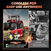 Vista 6 de 21V 260W Battery Powered Diesel Transfer Pump, Electric Fuel Transfer Pump Kit with 2000mAh Battery 12GPM Portable Cordless Pump for Tractor Caravan