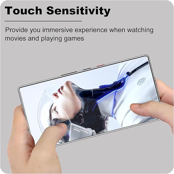 KZIOACSH 2 Pack Screen Protector for Redmagic 11 Air, Ultra Slim 9H Hardness HD Clear Oleo-phobic Coating Anti-Scratch Bubble Free Protective Tempered Glass Film for Redmagic 11 Air