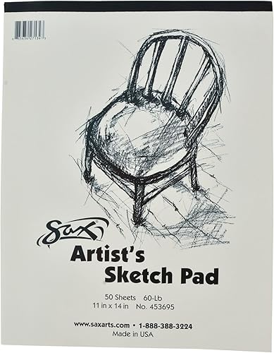 Miniatura 2 de Sax - 453695 Bloc de bocetos para artistas, blanco, 14 pulgadas de largo x 11 pulgadas de ancho (hoja de 50)