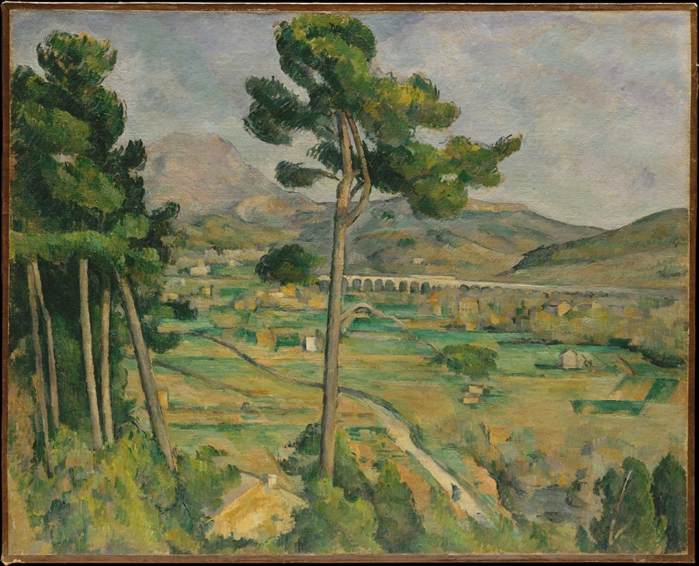 Affiche Paul Cézanne Bridge Through The Trees cadre noir pour salon élégant
