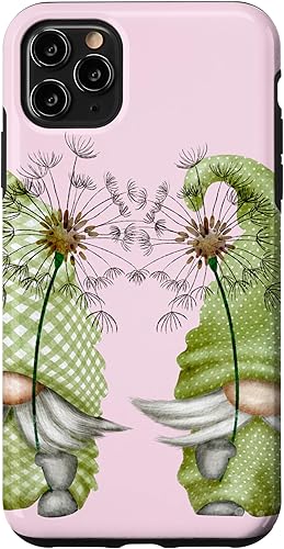 Funda para iPhone 11 Pro Max con diseño de diente de león para mujer y divertida jardinera