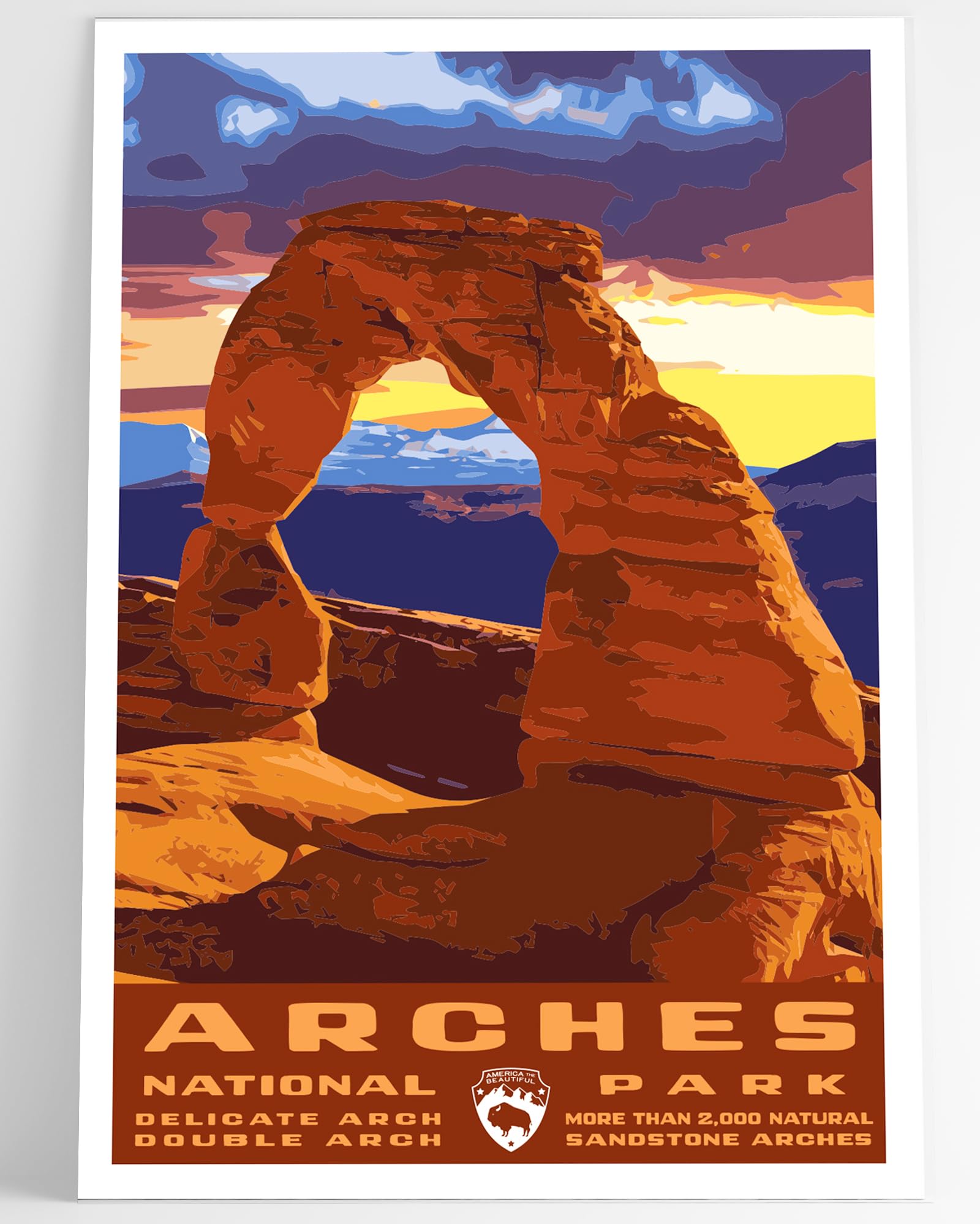 Go See Design Arches WPA Poster