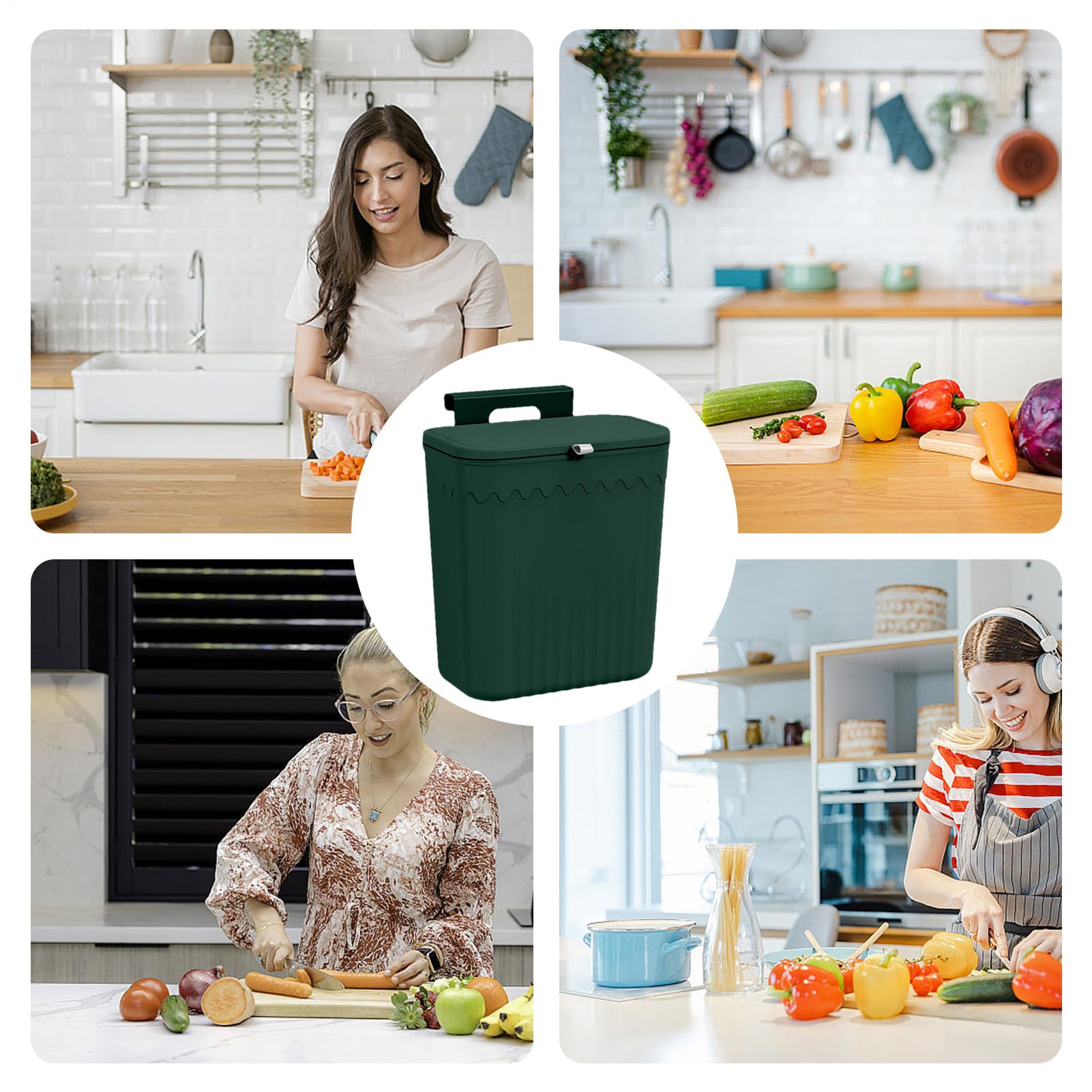 Generico Pattumiera Da Appendere - Pattumiera Sottolavello Cucina Con Coperchio Scorrevole - Cestino Sospesa Cucina, Campeggio, Auto, Bagno, Ufficio, Camera Da Letto, Anta Di Mobiletto