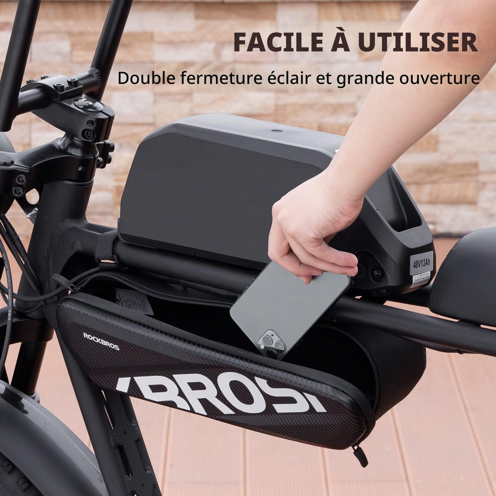ROCKBROS Sacoche de Cadre Vélo 4,5L, Sacoche Vélo pour Super 73