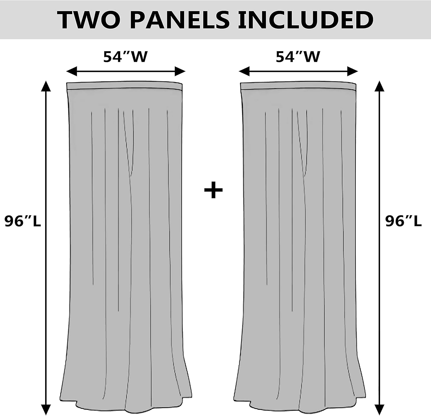 Demetex Semi Sheer Linen Curtains 96 Inches Long White Sheer Window Curtains Decorative Voile Window Treatment for Living Room Bedroom Patio Window, 2 Panels, 54 x 96 inch Length