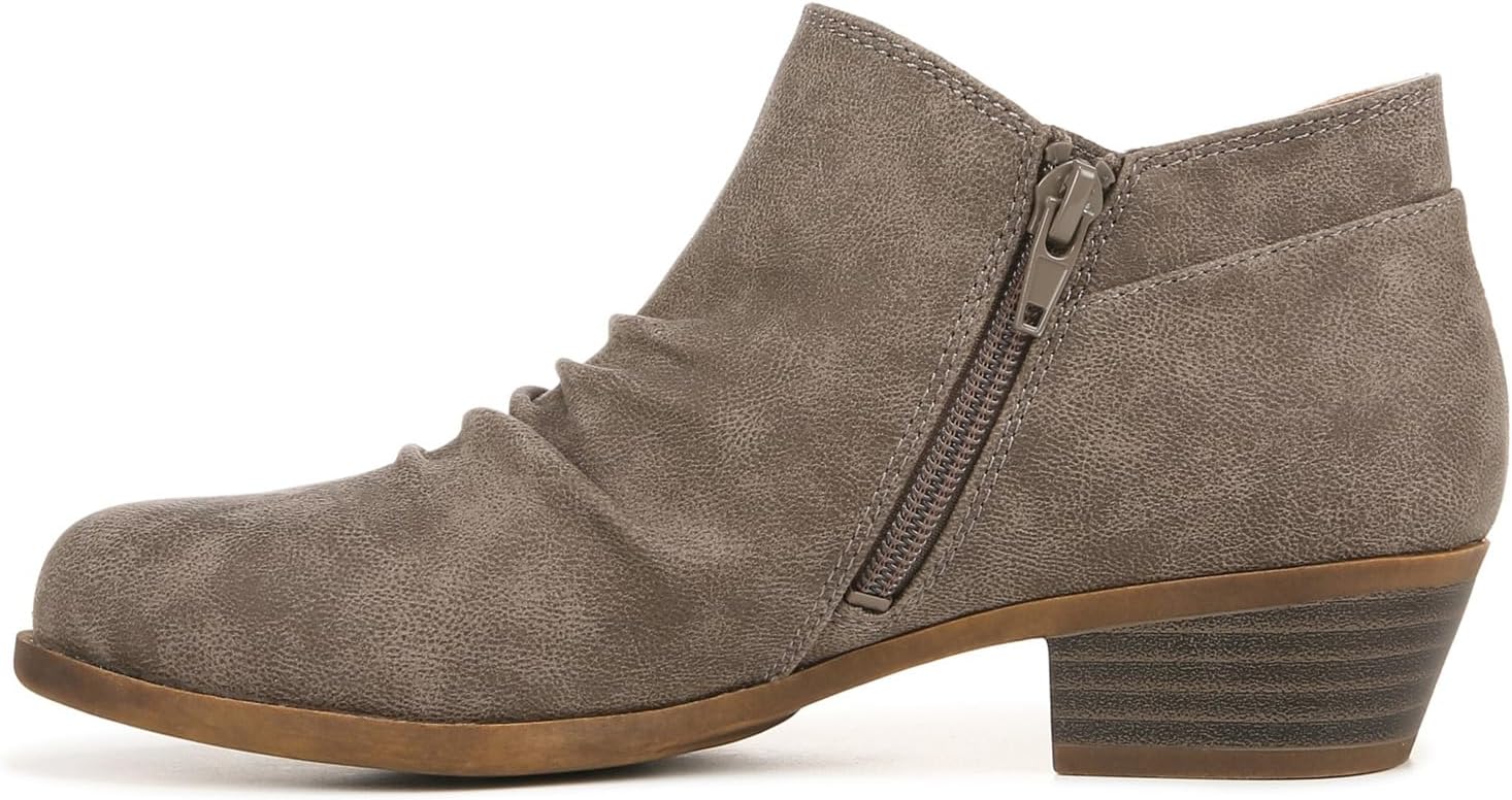 LifeStride Womens Aurora Block Heel Ankle Booties Ash 6 M