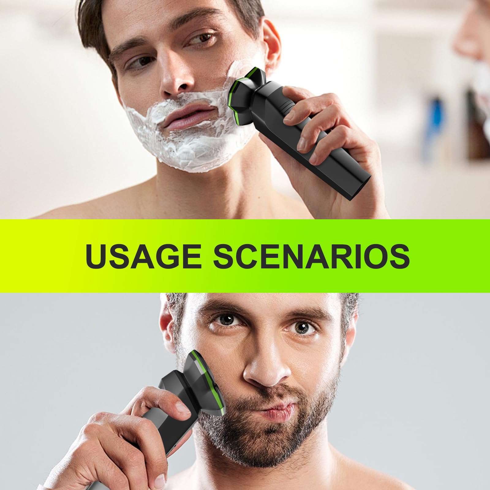 Electric Razor for Men - Electric Shavers for Men with Magnetic Detachable Head, 3D Floating Head, Ideal for Travel, Office, and Business Trips