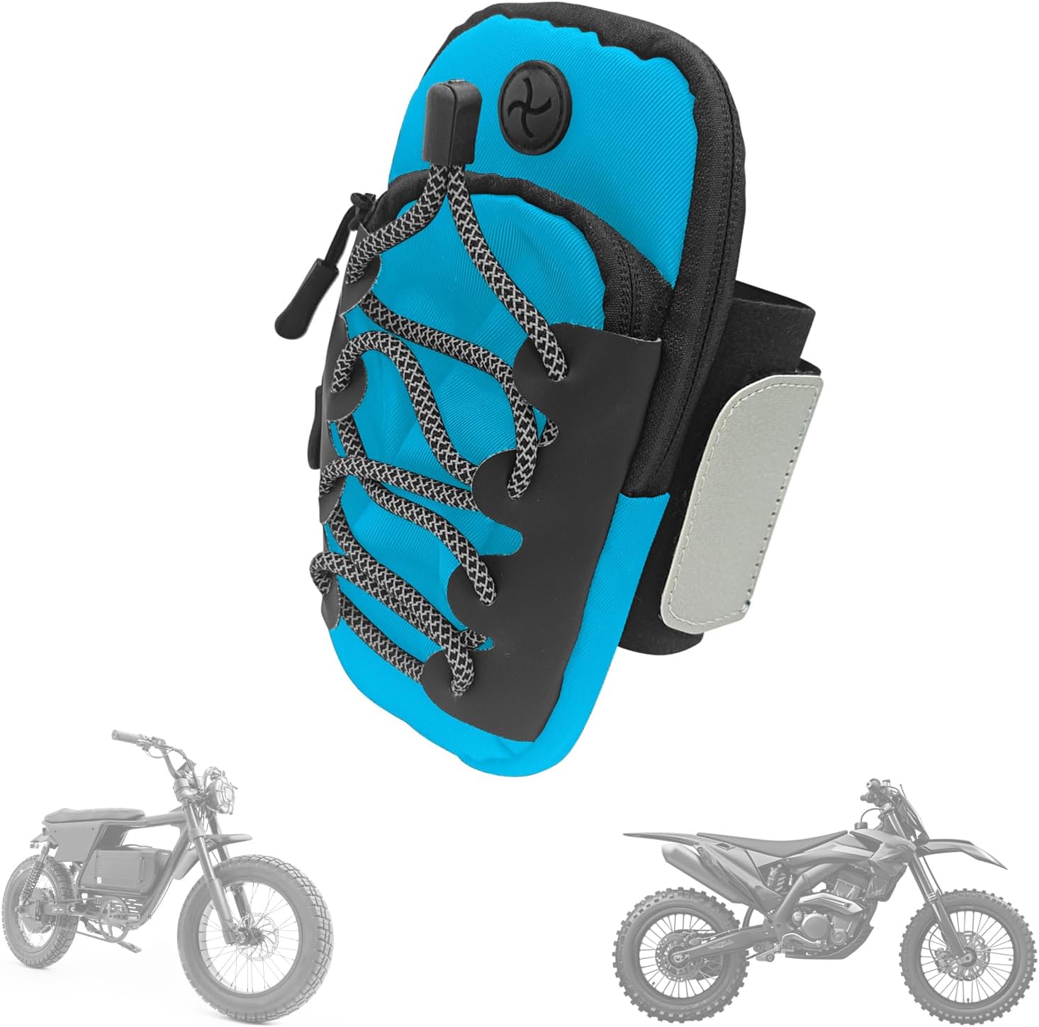 Electric Dirt Bike Front Frame Bag Waterproof Phone Pouch for Surron Light Bee Ultra Bee Tuttio Soleil 01 Yozma IN10, Universal Ebike Motorcycle Racing Battery Cover Storage Accessories-Black