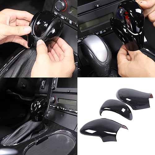 Miniatura 7 de PIUGILH Cubierta de la cabeza de la perilla de la palanca de cambios compatible con Corvette C6 2005-2013, accesorios interiores de automóvil, tapa