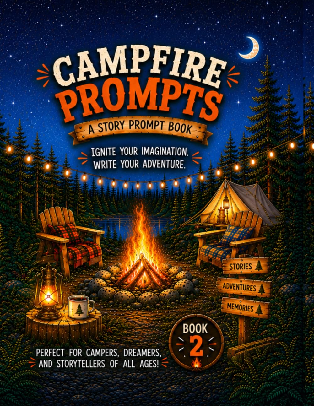 Campfire Prompts: 30 Campfire Story Starters and Creative Writing Adventures for Kids (Creative Story Prompt Adventures)