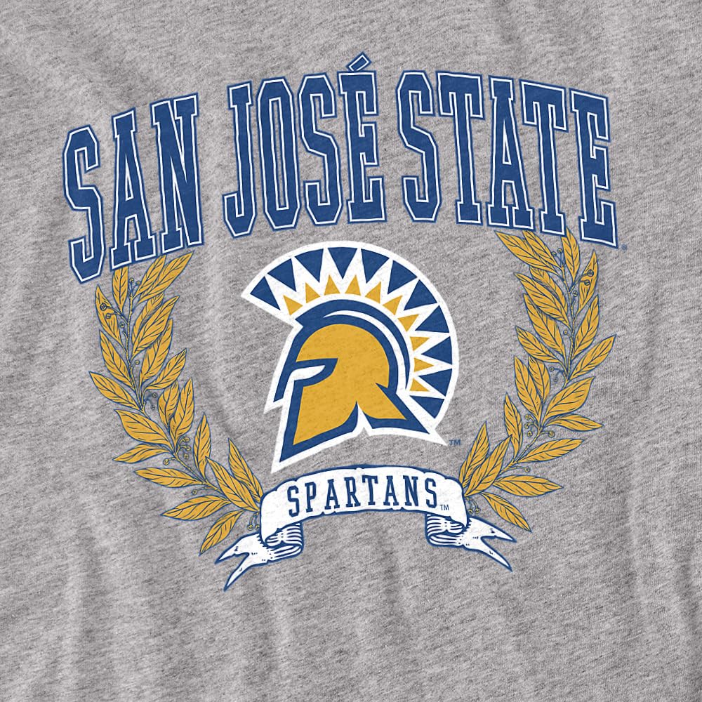 LOGOVISION San Jose State University Laurels Dark Kids T Shirt (4) for Toddler Boys and Girls, Athletic Heather