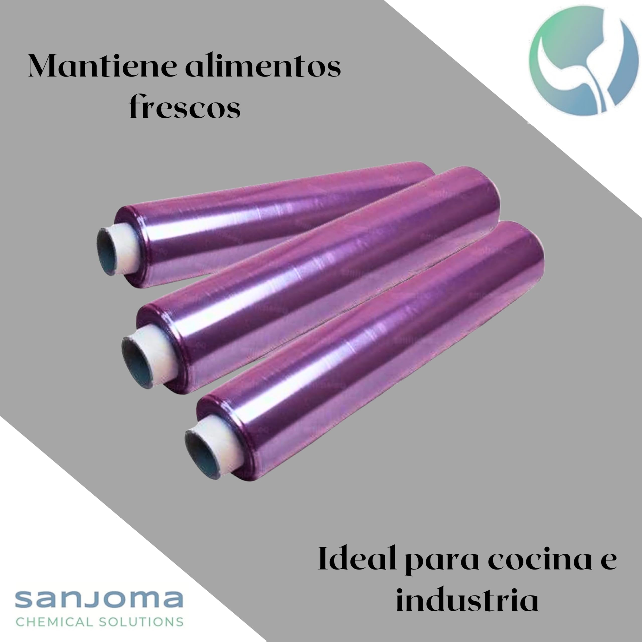 Rollos Film Alimentacion Transparente - Film Transparente para Embalar, Papel Film, Rollo Papel Industrial, Medidas 45cm x 300m, Caja Con 3 Rollos (3, 45cm x 300m)