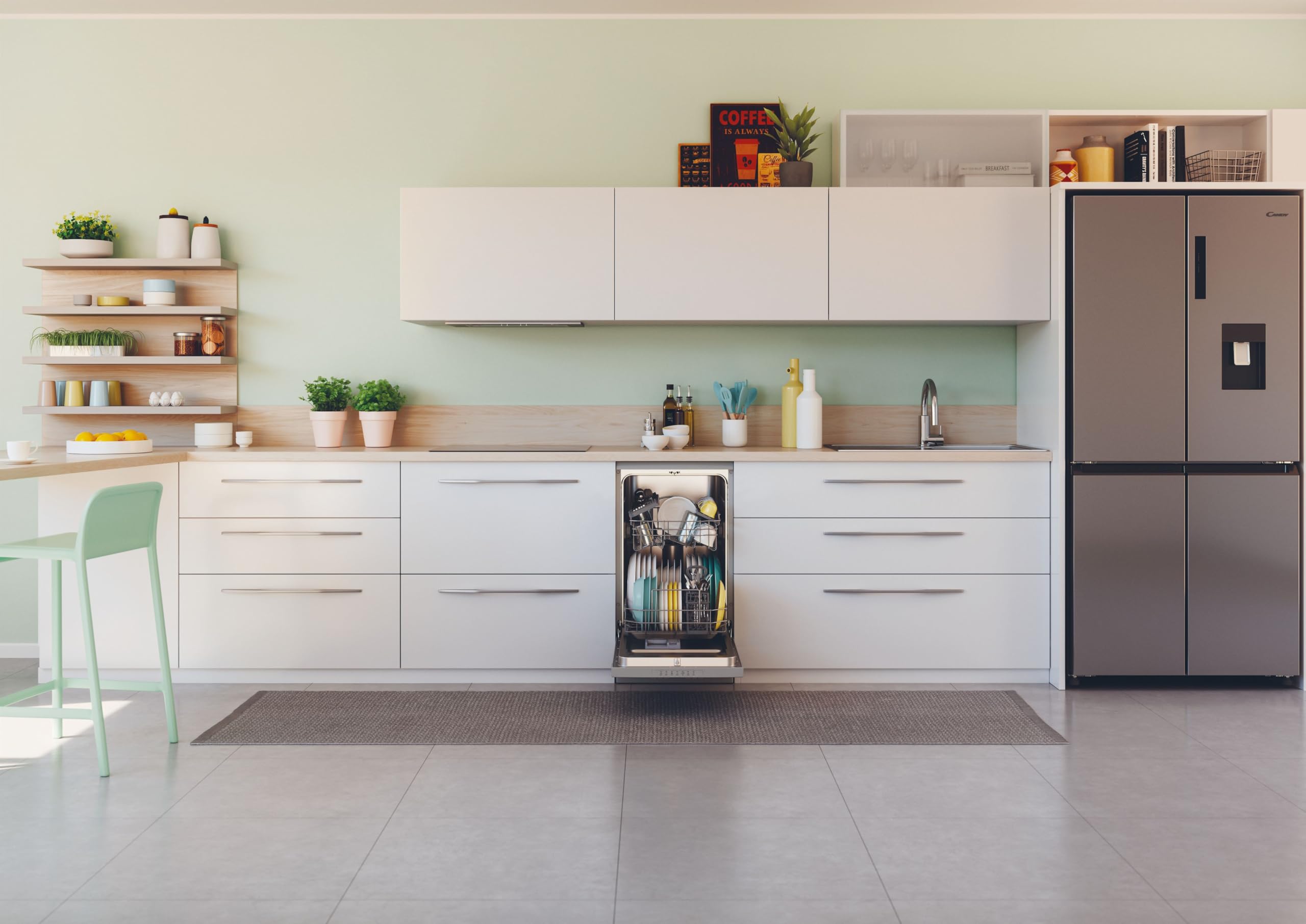LAVE-VAISSELLE LARGEUR 45CM 10 COUVERTS 47dB CLASSE E SILVER