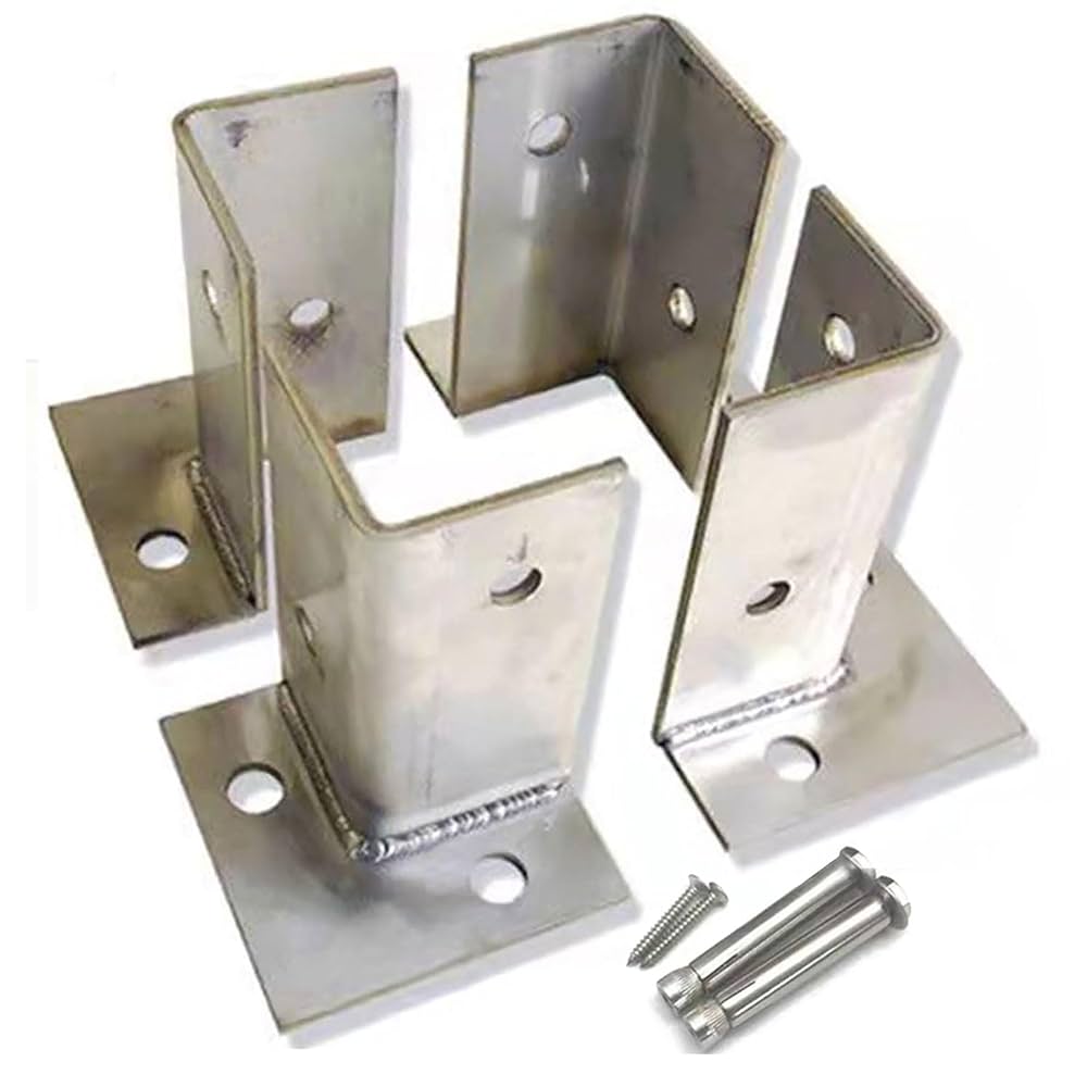 Amazon.co.jp: 平地用ウッドポール固定金具 4個セット