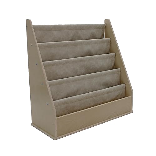 Miniatura 24 de Factory Direct Partners 13132-NT - Soporte de exhibición para libros de abedul, 5 estantes para libros y revistas infantiles para dormitorio, sala