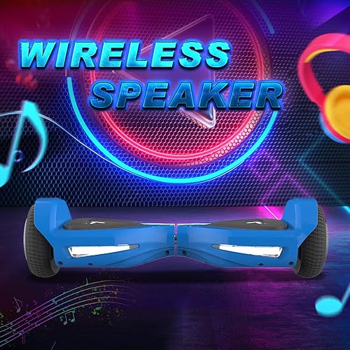 Miniatura 2 de Hover Board todo terreno con luces LED flash y altavoces inalámbricos, aeropatineta eléctrica soporta hasta 165 libras, scooter de autoequilibrio