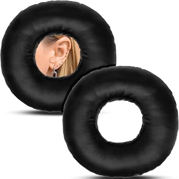 DoubleFill 2 Pcs Silky Satin Ear Piercing Pillows, Black