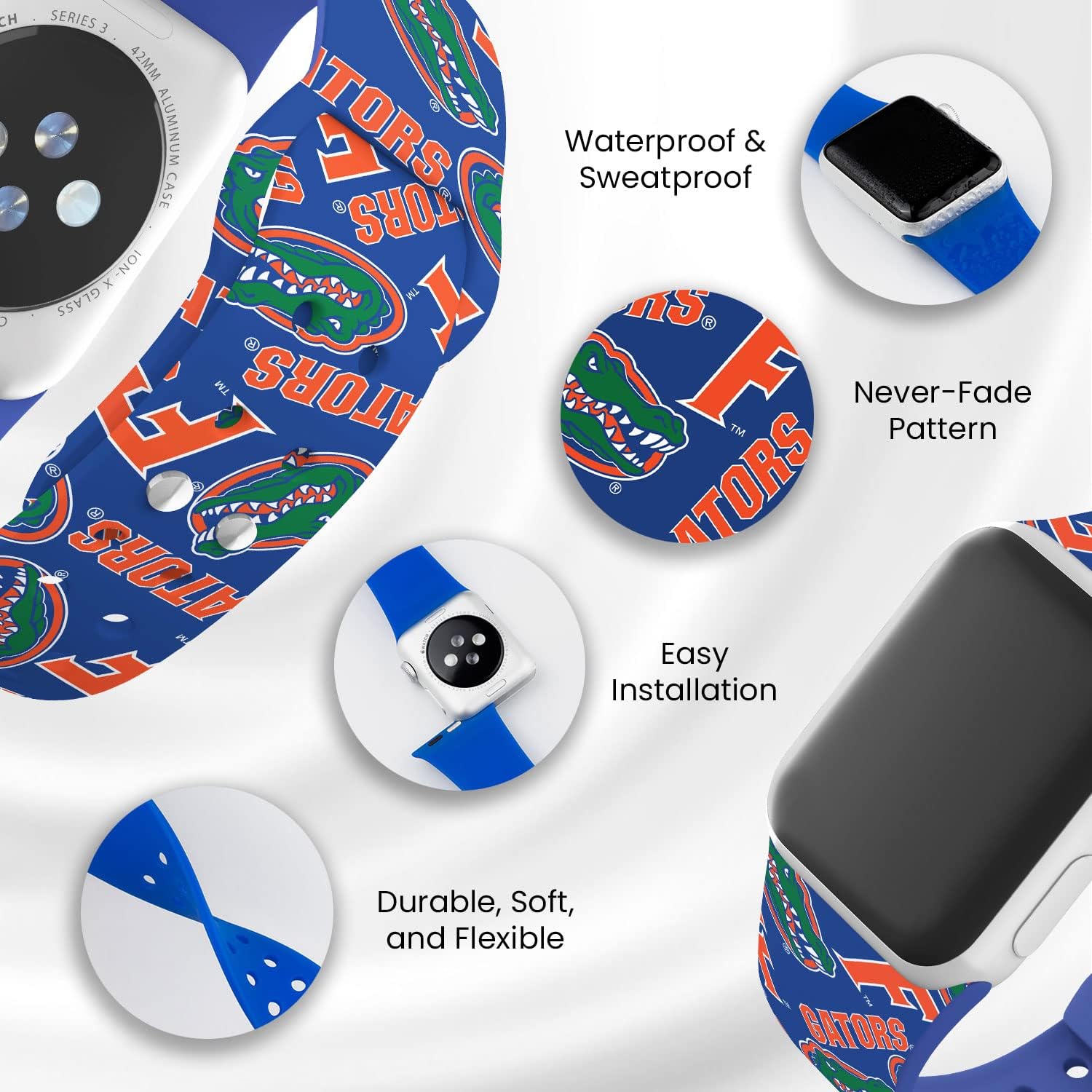 Affinity Bands Florida Gators HD NCAA Watch Band Compatible with Apple Watch - All Series