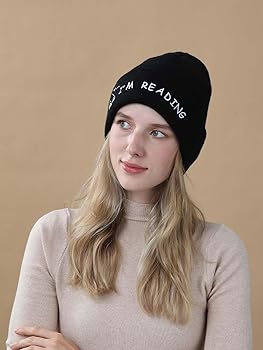 Book Lovers Gifts: Funny Reading Themed Beanie for Women